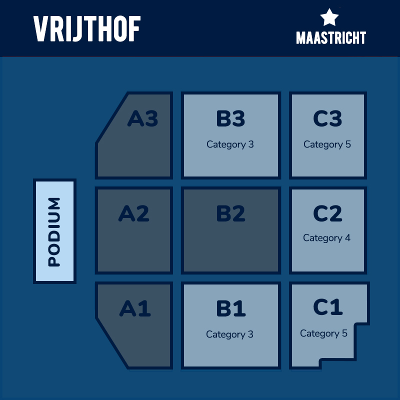 Seating plan for Andre Rieu LIVE in Maastricht